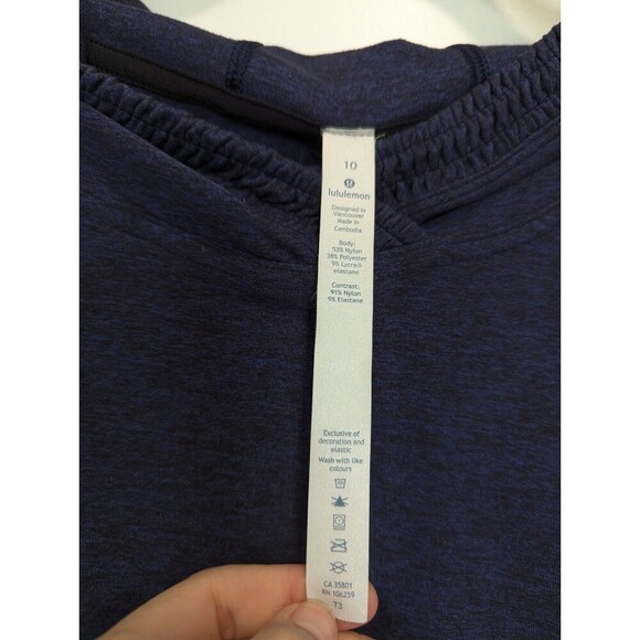 Lululemon Lead the Pack Hoodie Womens Size 10 Blue Sweater Athleisure Activewear - Picture 13 of 15